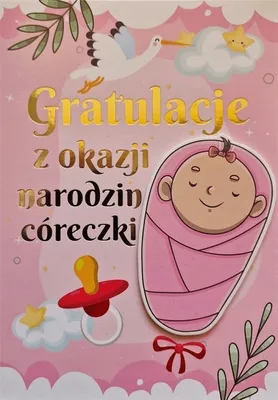 Zdjęcie produktu dla Karnet Narodziny dziewczynka - YEKU