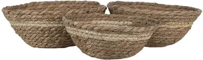 Produktbild von Clayre & Eef 6RO0552 Aufbewahrungskörbe 3er Set Braun Ø 25x10 cm