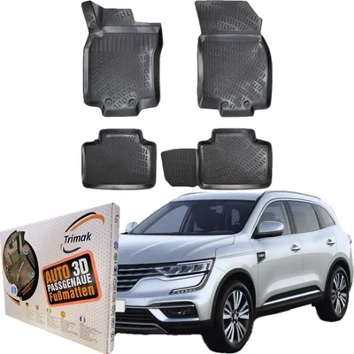 Produktbild von Trimak Autofußmatten kompatibel mit RENAULT KOLEOS  2.Gen  2016 - 2024 Auto Allwetter Gummimatten