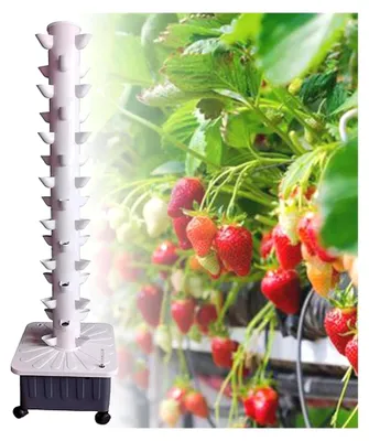 Produktbild von Vertikaler Gartentopf für den Innenbereich zur Zucht von 45 Pflanzen, intelligentes Gartenset mit Pumpe und abnehmbarem Wassertank, Gemüsepflanzenturm für Gartenliebhaber
