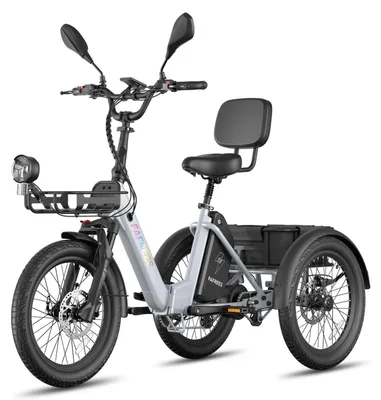 Zdjęcie produktu dla FAFREES F20 Mate II Rower elektryczny - Silnik 250W Akumulator 48V21AH 20 Calowe Opony Hydrauliczny hamulec tarczowy - Srebrnoszary