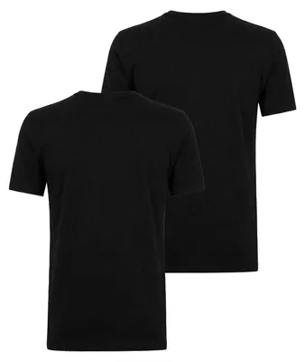Image de Boss - T-shirt « Comfort » pour homme, en coton, style décontracté, manches courtes (lot de 2) GT16644 (S) (noir)