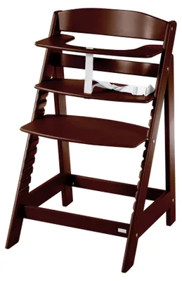 Produktbild von roba Babyhochstuhl Sit Up Flex - Mitwachsender Hochstuhl aus Holz - Verstellbarer Kinderhochstuhl mit Schrittgurt - ab 6 Monaten bis 70 kg