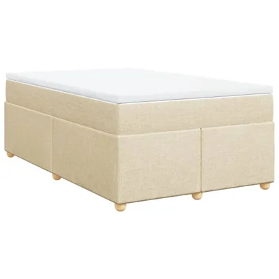 Obrázok produktu pre vidaXL Boxspring posteľ s matracom Cream 120x200 cm Látka