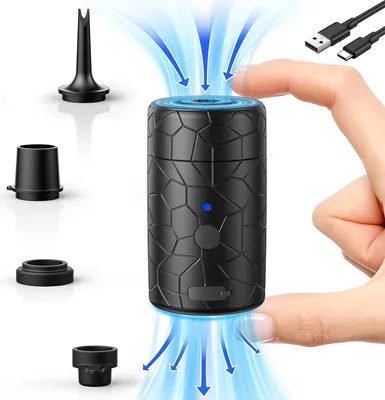 Produktbild von 4500 Pa elektrische Luftpumpe, 2000 mAh kabellose elektrische Luftpumpe zum Aufblasen und Entleeren