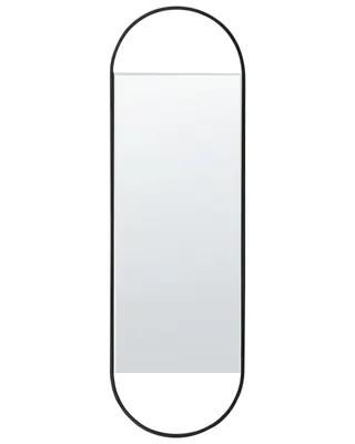 Zdjęcie produktu dla BELIANI Lustro ścienne metalowe czarne 40 x 120 cm dekoracja wisząca w stylu nowoczesnym nieregularny kształt