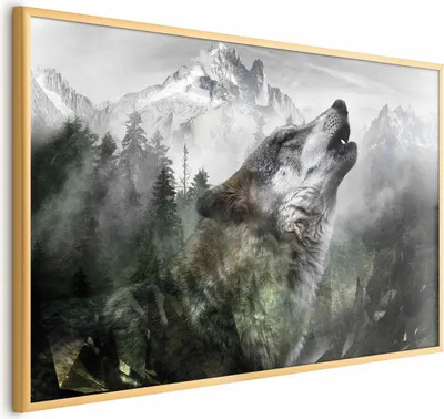 Produktbild von Posterpapier Poster - Howling Wolf 30x21 cm Tiere g-C-0231-ao-a