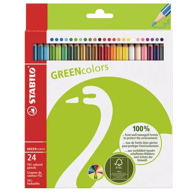 Immagine prodotto di Matita colorata ecologica - STABILO GREENcolors - confezione da 24 - con 24 colori diversi
