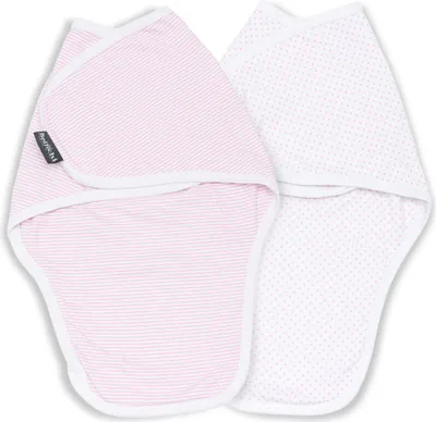 Zdjęcie produktu dla Bellochi Swaddle MiMi Pucksack Baby 0-3 months - 2 Set Pucker Towel Baby 0-3 months - Miękki i delikatny 100% certyfikowana bawełna - różowy