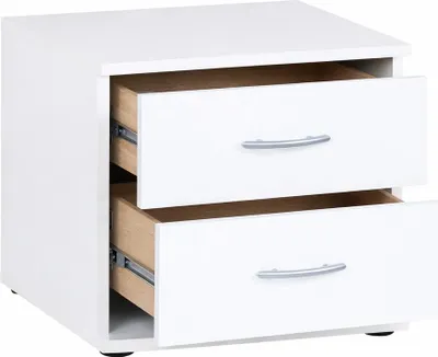 Produktbild von Büroschrank 2 Schubladen  Nachtschrank Nachtkommode weiss #1951
