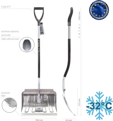 Obrázok produktu pre Lopata na sneh ALUMAX ERGO, hliníková čepeľ