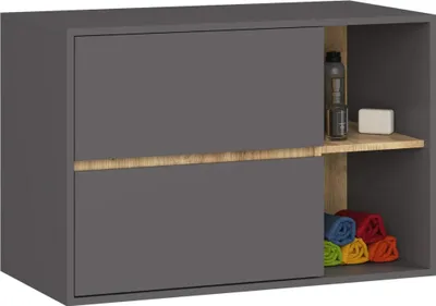 Immagine prodotto di Mobile bagno sotto lavabo MARLION - grigio / rovere artisan