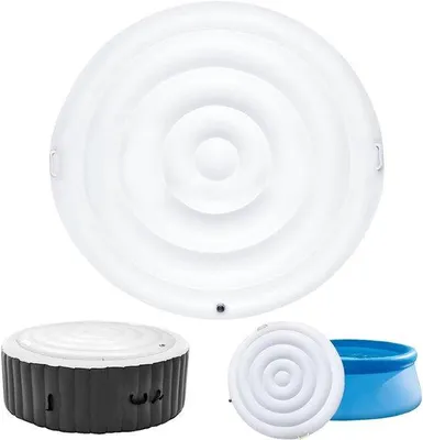 Imagen del producto de Cubierta para piscina redonda, tipo burbujas, para ahorrar energía. Incluye asas. Diámetro: 160 cm