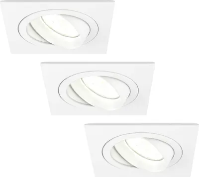 Produktbild von Ledvion LED Einbaustrahler 3er Set Weiss 3W dimmbar Neutralweiss