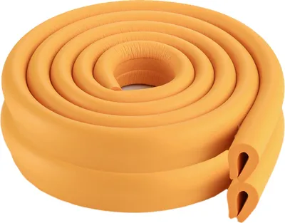 Obrázok produktu pre (2-pack) 2 metre U-typ ochrany okrajov skleneného stola Ochrana pre batoľatá Zahusťovanie Protikorózny mäkký netoxický pás, oranžová