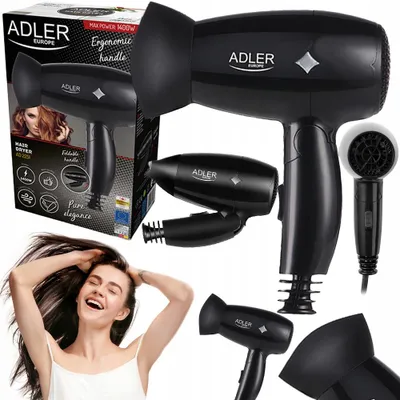 Produktbild von Reiseföhn 1400 W 2 Stufen, klappbar, für unterwegs, leicht Adler AD 2251