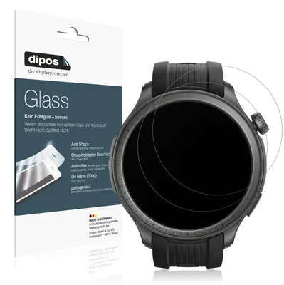Produktbild von 2x Schutzfolie für Amazfit Balance matt - Anti-Shock 9H Folie dipos Glass Kunststoffglas