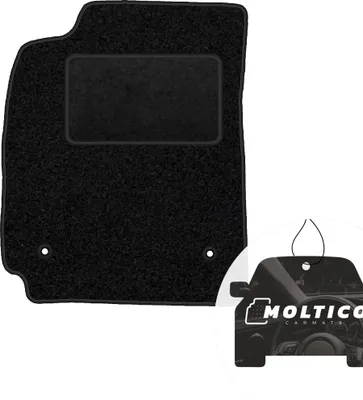 Image de moto-MOLTICO tapis de sol conducteur voiture velours côté conducteur tapis de voiture noir tapis conducteur 1 pièce adapté à l'Audi A4 B5 1995-2001