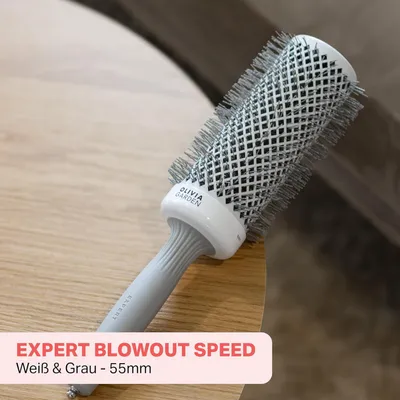 Image de Expert Blowout Speed Wavy Bristles brosse de séchage et de mise en forme des cheveux White/Grey 55mm