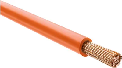 Produktbild von HELU KABEL H07Z-K 90°C 1X6mm² OG (orange) Einzelader halogenfrei orange AD 5,5mm Nennspannung Uo/U 450V/750V - 1 Meter