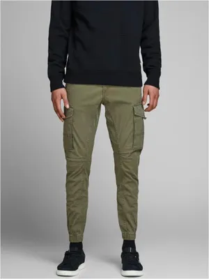 Produktbild von Jack & Jones 12141844, Fracht, Erwachsener, Grün, Baumwolle, Elasthan, Nicht bleichen, Natürliche Trocknung