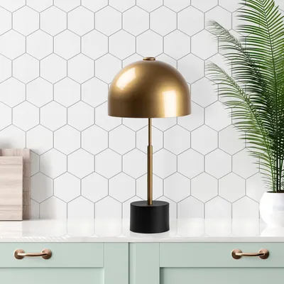 Obrázok produktu pre Opviq, moderná stolná lampa s kovovým telom, čierna a v antickom štýle, 26 x 26 x 53 cm | Pätica E14, max. 40 W, IP20, kábel 200 cm | Elegantný dizajn pre hotely a domácnosti.