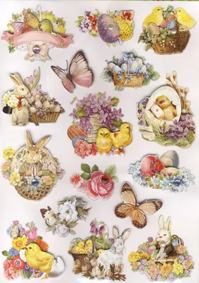 Produktbild von Trötsch Nostalgie-Ostersticker 19 x 26 cm 2 Motive
