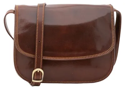 Immagine prodotto di Borsa a tracolla dei Fratelli, colore rosso, in vera pelle, modello 5513