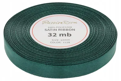 Produktbild von PassionRoom_pl Satinband dekorativ Flaschengrün 12mm 32m