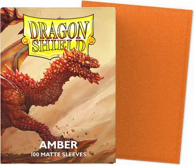 Produktbild von Dragon Shield Standard Size Matte Sleeves - Amber (100 Sleeves)