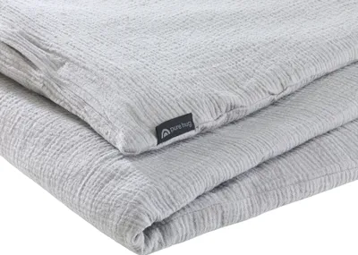 Produktbild von Musselin Bettwäsche - 80x80 135x200 cm - 100% Baumwolle - Silber Grau