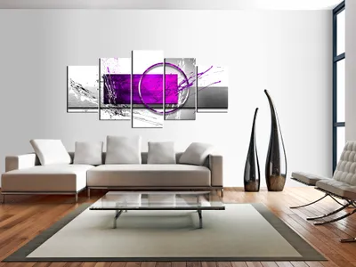 Produktbild von Akustikbild Abstrakt 200x100 cm 5-teilige Bilder Akustikschaum Hochleistungsschallabsorber Schallschutz Leinwand 5 tlg Wandbild Raumakustik Schalldämmung a-A-0012-b-o