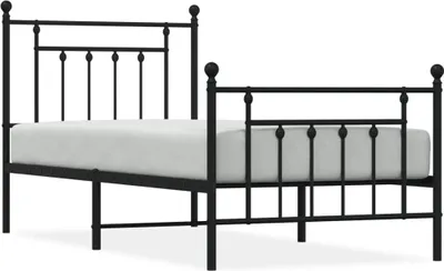 Obrázek produktu pro vidaXL Postel s čelem a nohou kovová 90x200 cm