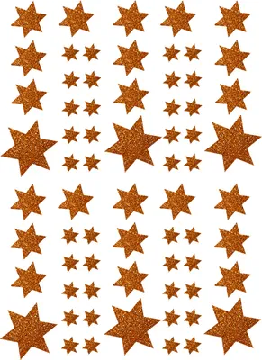 Produktbild von Oblique Unique 68 Sterne Sticker Aufkleber Glitzernd für Weihnachten Weihnachtsdeko Weihnachtssterne - bronze