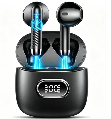 Zdjęcie produktu dla Słuchawki Bluetooth, bezprzewodowe, 28 presetów EQ i aplikacja do tworzenia 10 własnych ustawień EQ, 50 godzin pracy, czarne, wersja Pro