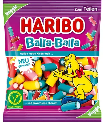Immagine prodotto di Haribo Balla Balla confetti ricoperti di gomma da masticare alla frutta 160g
