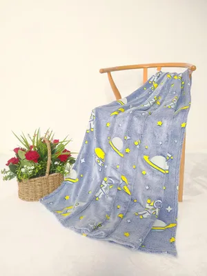 Obrázok produktu pre Svietiaca deka mikroflanel VESMÍR 150x200 cm modrá
