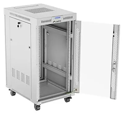 Obrázek produktu pro Lanberg FF01-6822-12SL, Volně stojící rack, 22U, 1200 kg, Zámek, Kolejnice racku, Otočná kolečka