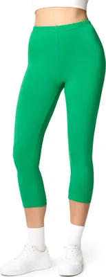 Image de Leggings 3/4 pour femmes en coton Ladeheid LA40-132 (vert, XL)