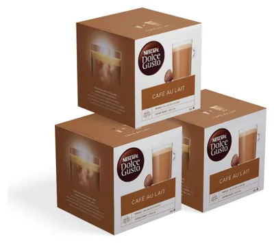 Produktbild von Kaffeekapseln Set NESCAFÉ® Dolce Gusto® Café Au lait, 3 x 16 Stk.