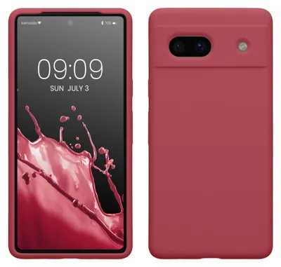 Produktbild von kwmobile Handyhülle für Google Pixel 7a Hülle, für Pixel 7a Case - Hülle Silikon - kabelloses Laden - Dark Rose