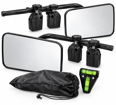 Produktbild von Caravanspiegel 2er Set 120×180 mm – Universal Aufsatzspiegel mit Gummiriemen
