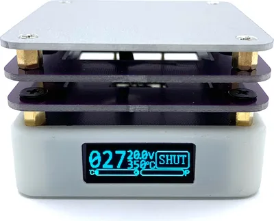 Image de 65W PD Protocol Hot Plate Preheater OLED Display Printed Circuit Board Soldering Heating Plate Station Rework Preheating Platform Repairing Tools USB Type-C Interface
