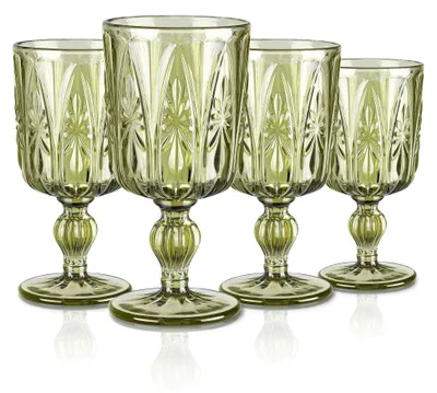 Immagine prodotto di Set di 4 bicchieri da vino vintage, capacità 300 ml