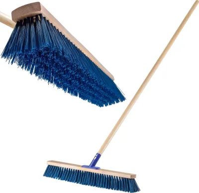 Obrázok produktu pre Metla na cesty – vonkajšia metla – šírka zametania 60 cm – násada 160 cm – nylonové štetiny – pre dvor/vjazd/terasu