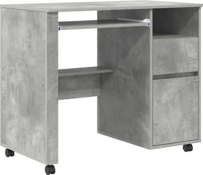 Produktbild von Tisch mit Rädern Beton Grau 91 x 50 x 77 cm Holzwerkstoff