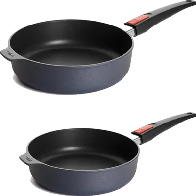 Produktbild von Woll "Diamond Lite" Pfannenset 2-tlg. Schmorpfannen Ø 28 cm & 24 cm, mit abnehmbarem Stielgriff - NICHT Induktionsgeeignet