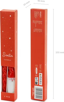 Zdjęcie produktu dla Świece Mikołaja 25 cm - Elegancka dekoracja świąteczna, przynieś magię do swojego domu!