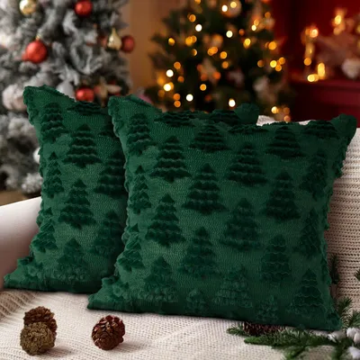 Immagine prodotto di Coperte per cuscini in velluto, 50 x 50 cm, set da 2, per decorazioni natalizie