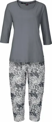 Produktbild von Buffalo Capri-Pyjama 2 -teilig anthrazit Größe 40/42